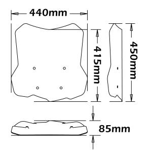 Parabrisas standard para soportes originales BMW F750GS 2018-2022 Â· 2